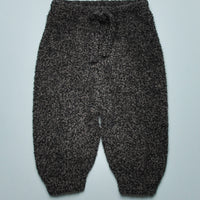 FUZZY BOXY LOUNGE PANTS - BLACK MELANGE