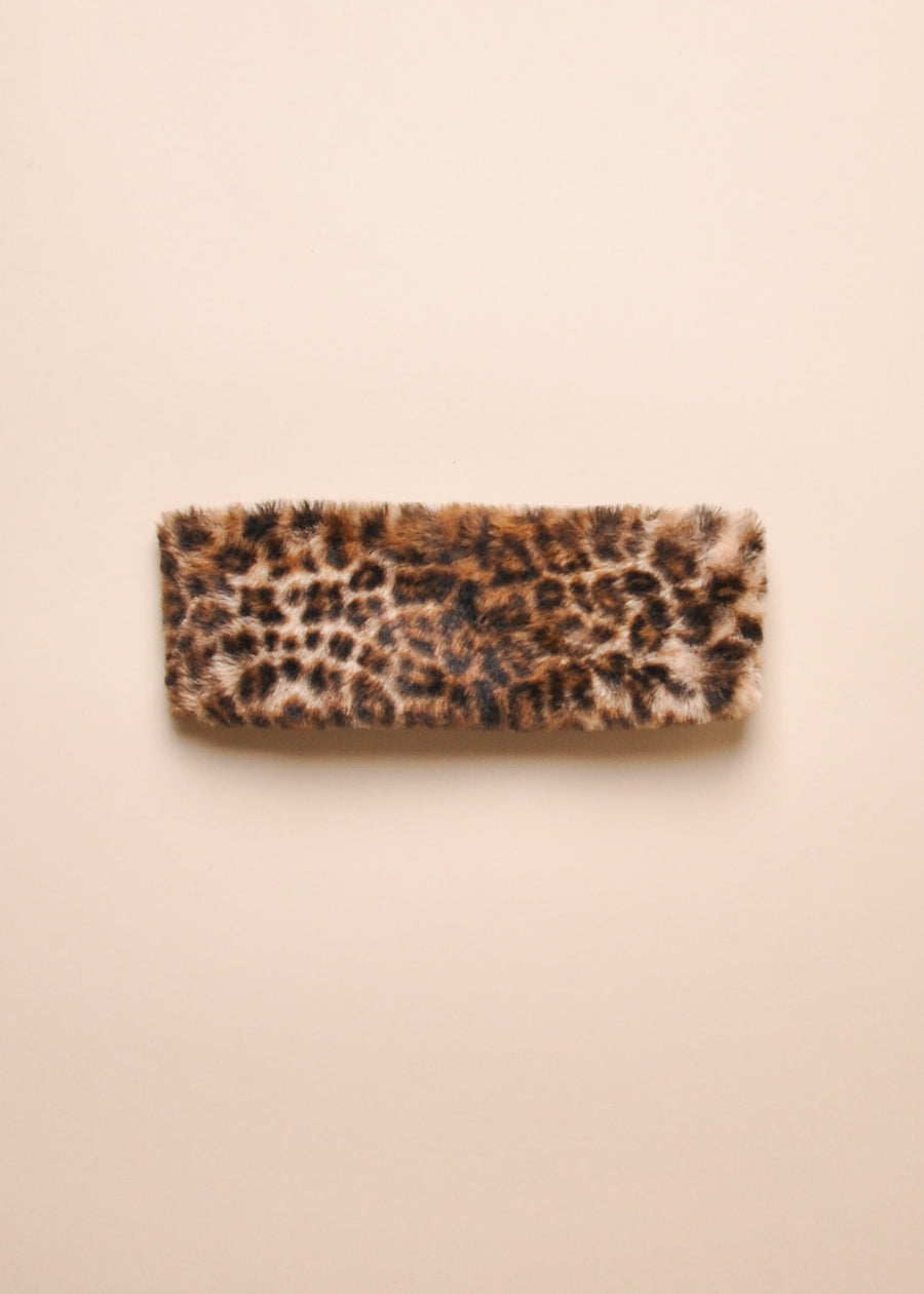 CHEETAH FAUX FUR HEADBAND