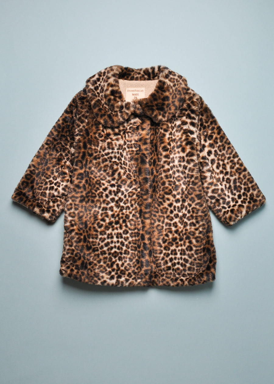 CHEETAH FAUX FUR COAT