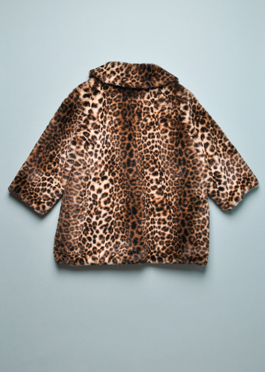 CHEETAH FAUX FUR COAT