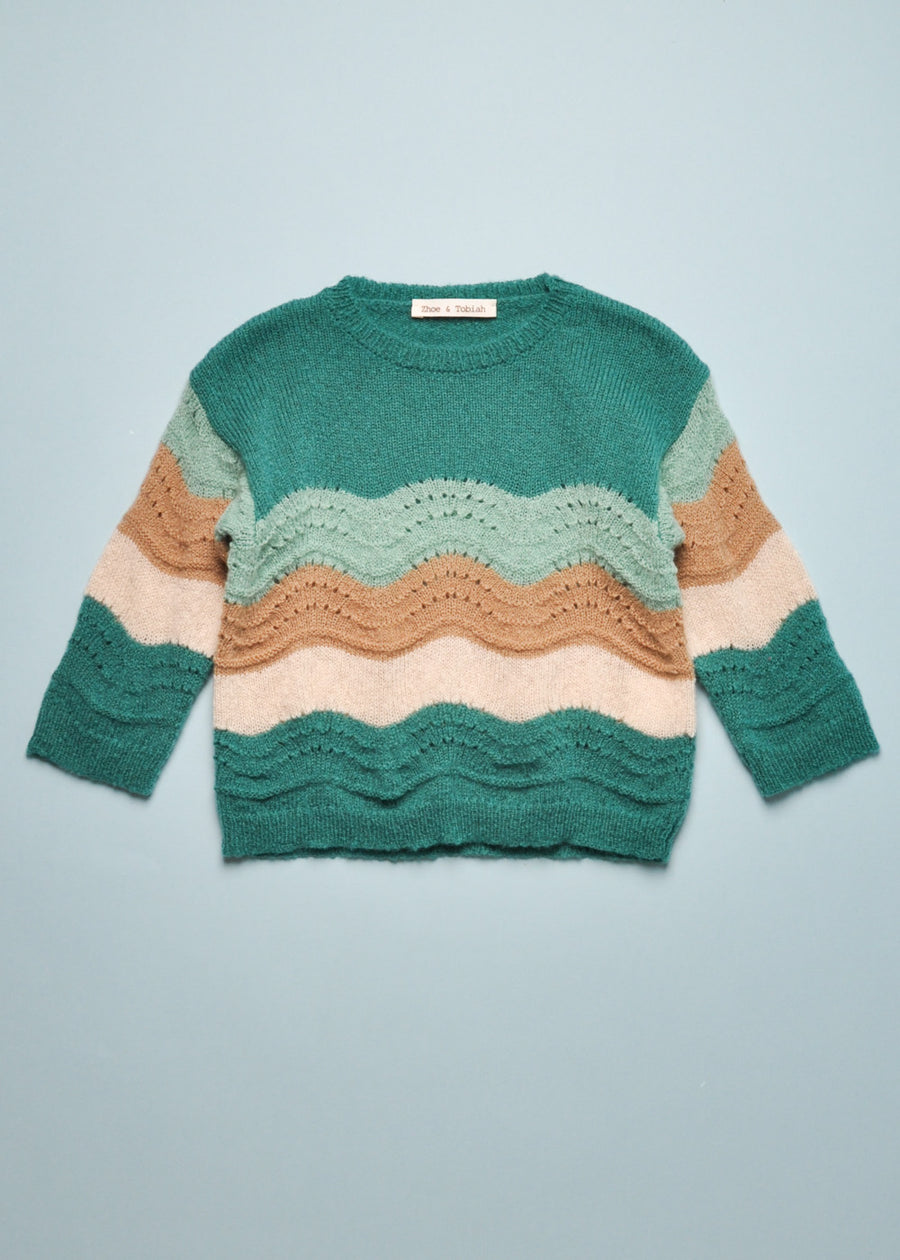 CROCHET SWEATER - EMERALD