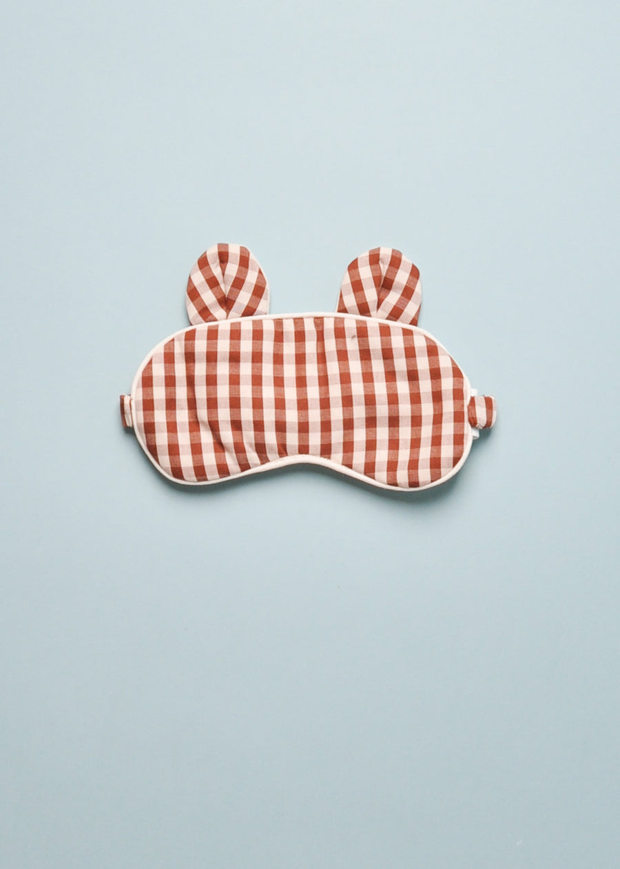 GINGHAM SLEEP MASK