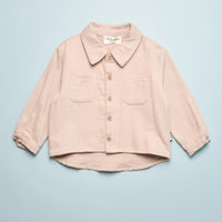 BUTTON DOWN OVERSHIRT - STONE