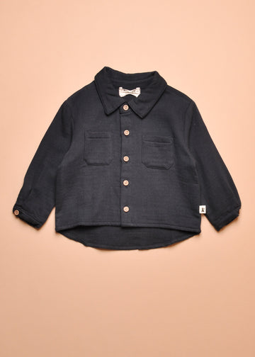 BUTTON DOWN OVERSHIRT - NAVY