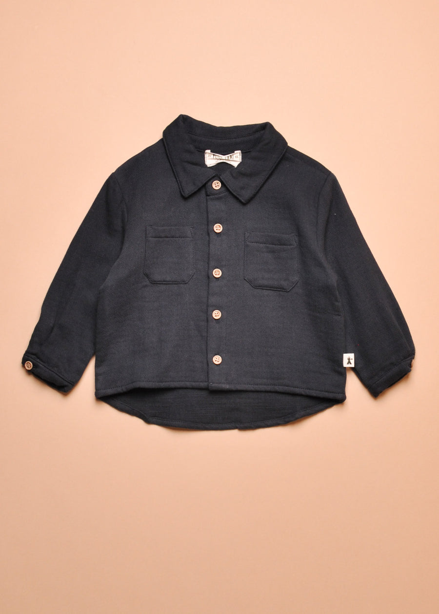 BUTTON DOWN OVERSHIRT - NAVY