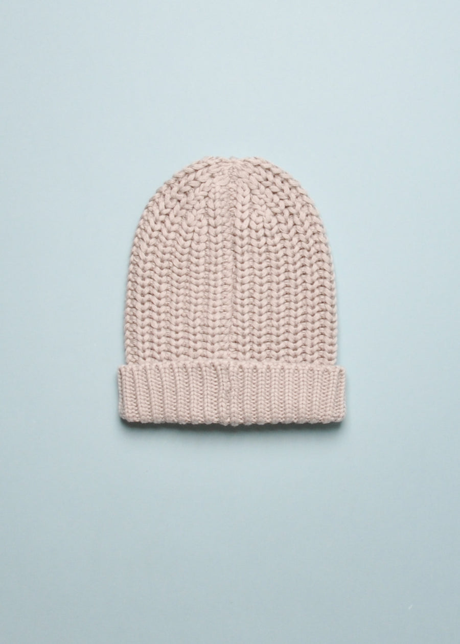 CHUNKY KNIT BEANIE - FOG