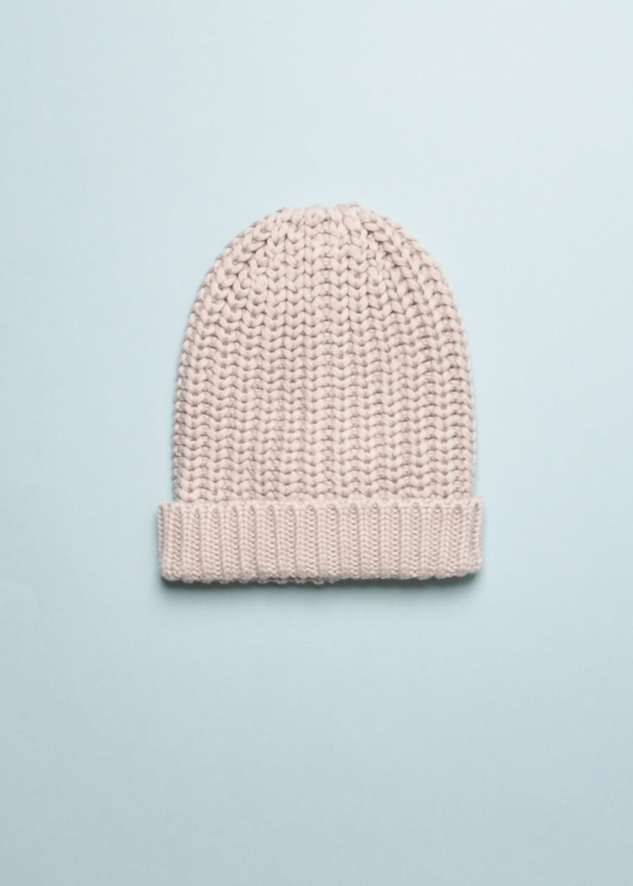 CHUNKY KNIT BEANIE - FOG