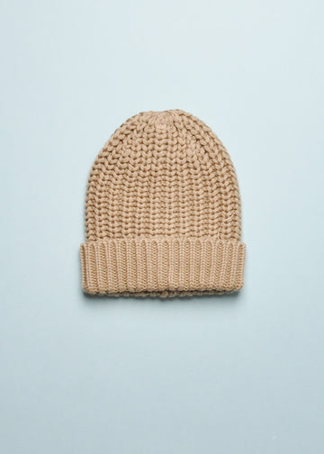 CHUNKY KNIT BEANIE - OLIVE