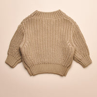 CHUNKY KNIT SWEATER - OLIVE