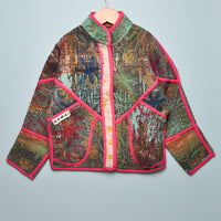 KANTHA JACKET - MULTI PINK/AQUA