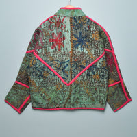 KANTHA JACKET - MULTI PINK/AQUA