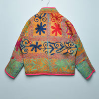 KANTHA JACKET - MULTI PINK/AQUA