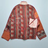 KANTHA JACKET - MULTI RED/BLUE