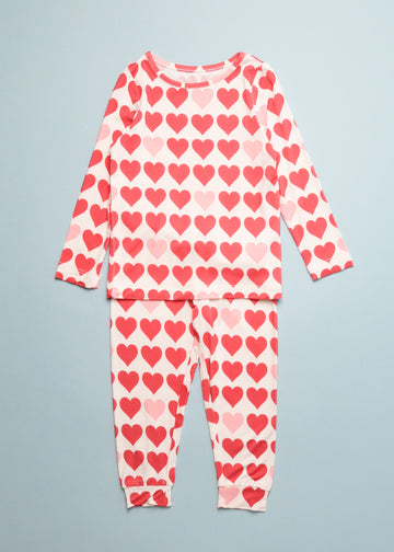 TINY HEARTS BAMBOO PJ SET