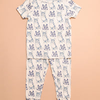 BLUE CORGIS BAMBOO PJ SET