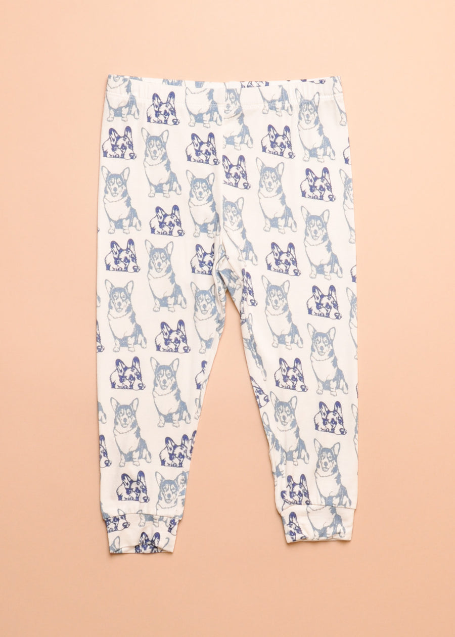 BLUE CORGIS BAMBOO PJ SET