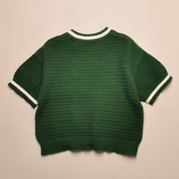 LIZARD PATCH CROCHET KNIT TOP