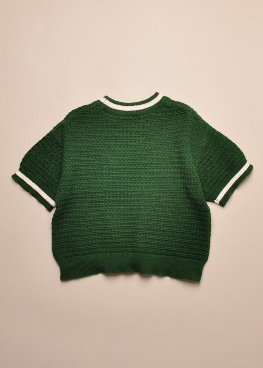 LIZARD PATCH CROCHET KNIT TOP