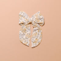 OVERSIZED BOW HAIRCLIP - IVORY BLOOM