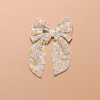 OVERSIZED BOW HAIRCLIP - IVORY BLOOM