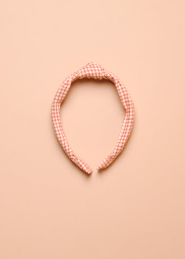 GINGHAM KNOTTED HEADBAND