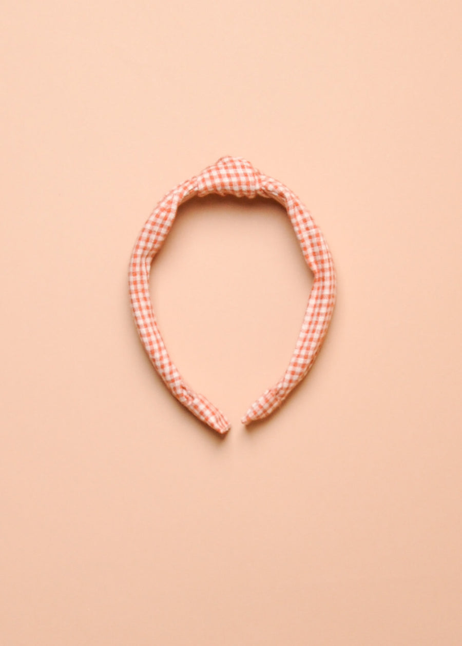 GINGHAM KNOTTED HEADBAND