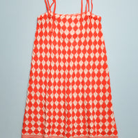 ARGYLE TIE-STRAP DRESS