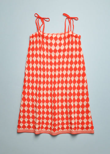 ARGYLE TIE-STRAP DRESS