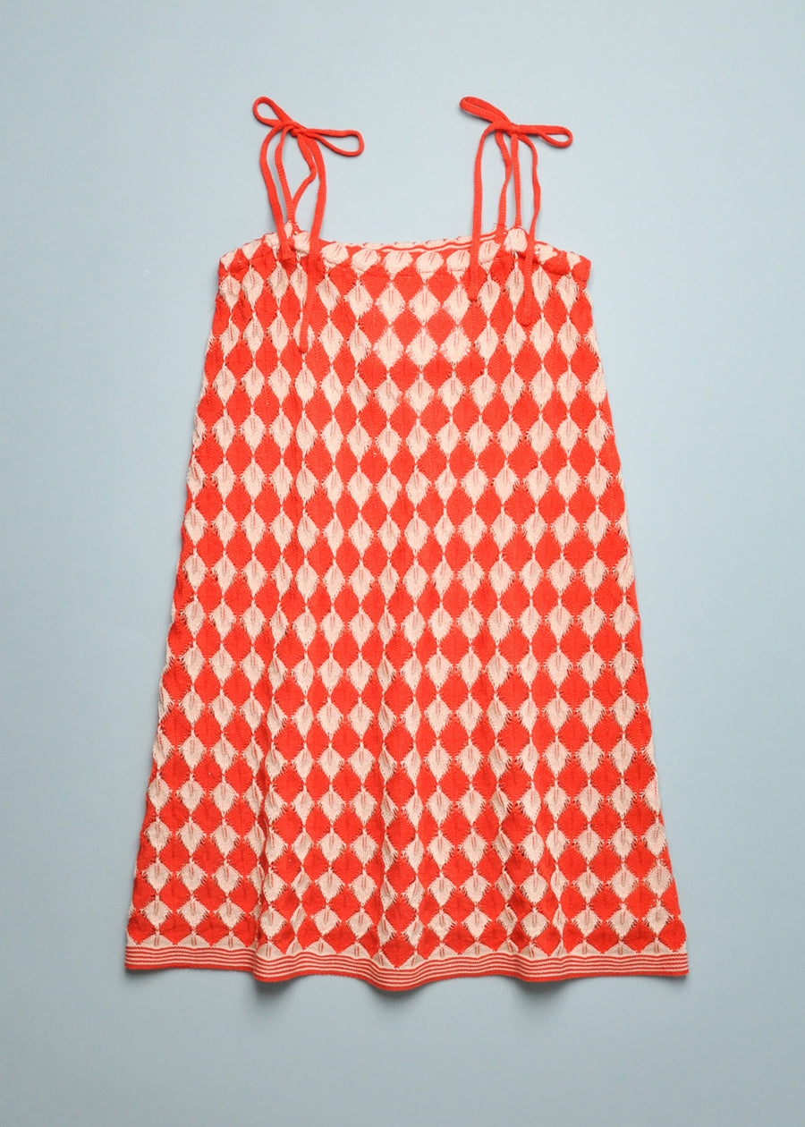 ARGYLE TIE-STRAP DRESS