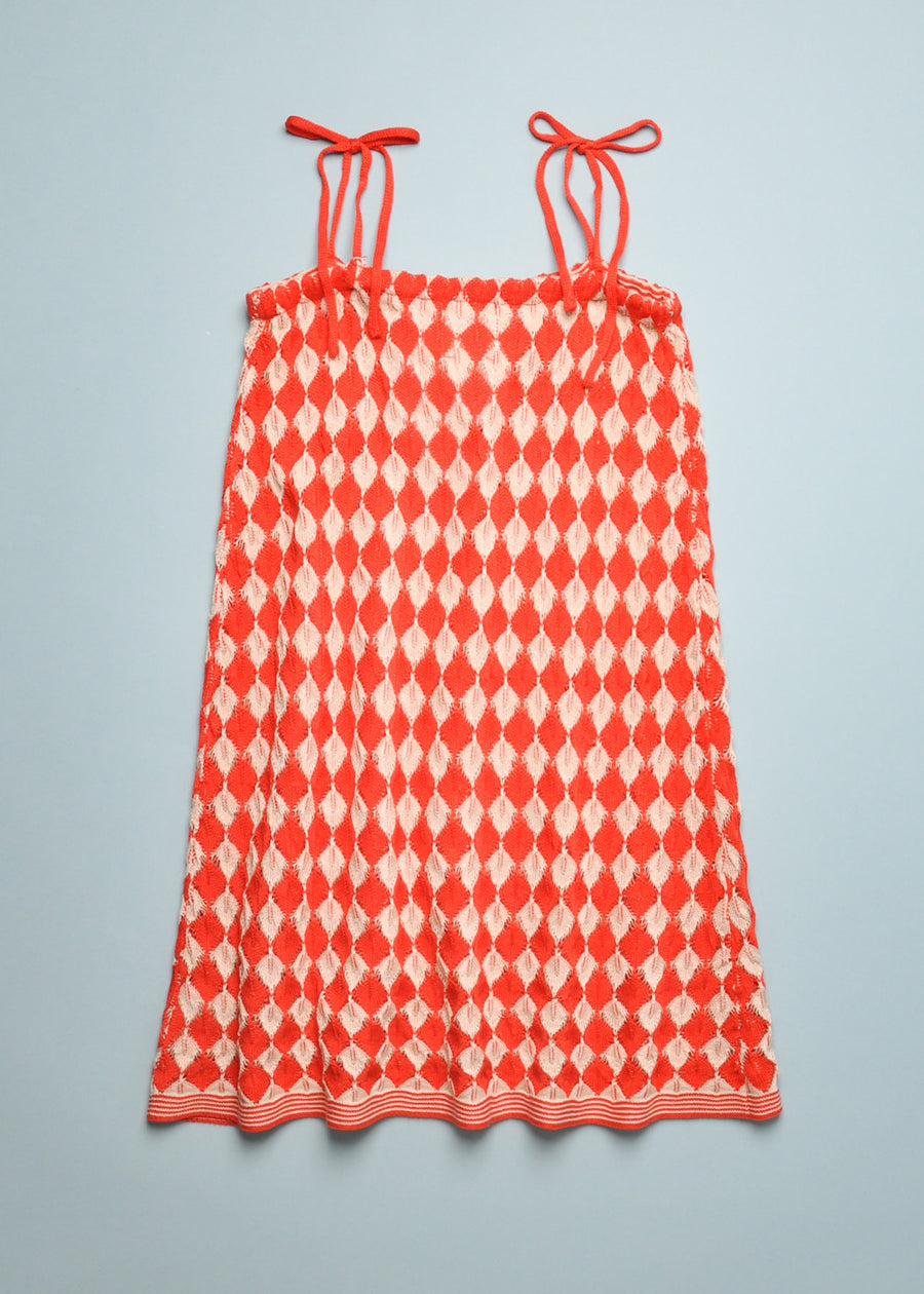 ARGYLE TIE-STRAP DRESS