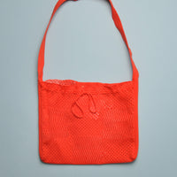 KNIT CROCHET BAG - RED