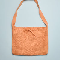 KNIT CROCHET BAG - CAMEL