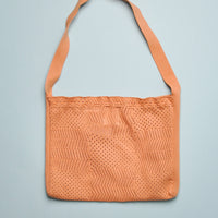 KNIT CROCHET BAG - CAMEL