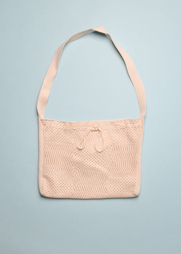 KNIT CROCHET BAG - CREAM