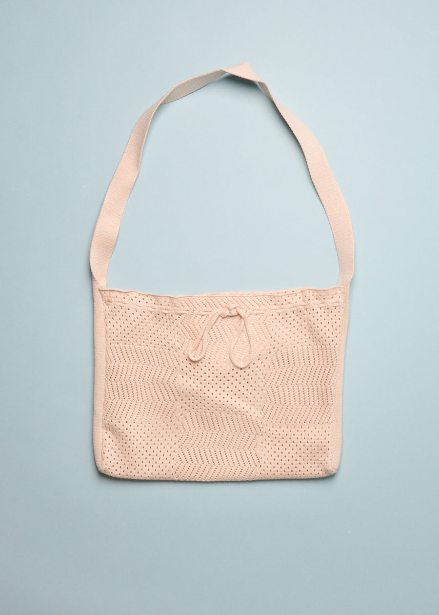 KNIT CROCHET BAG - CREAM