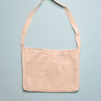 KNIT CROCHET BAG - CREAM