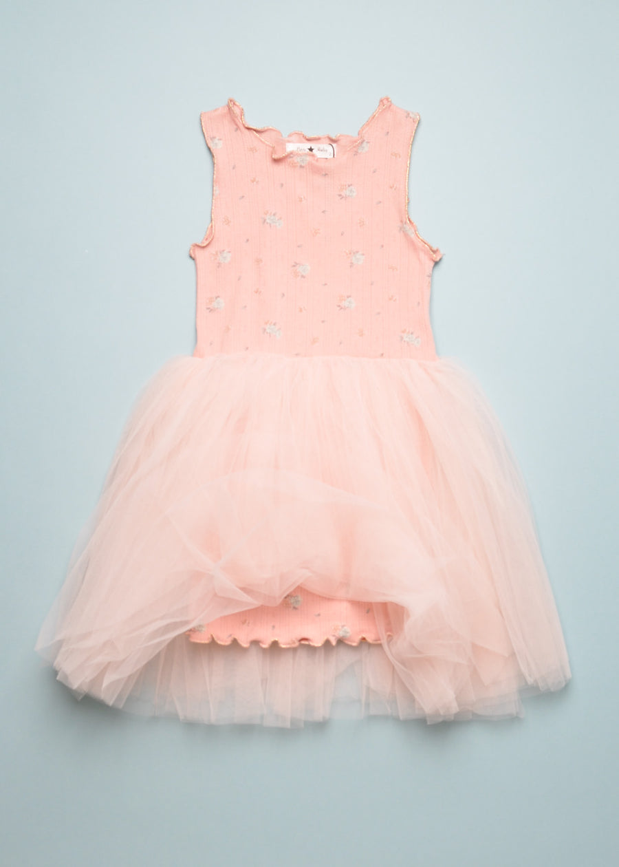 VINTAGE FLOWER TUTU DRESS - PINK