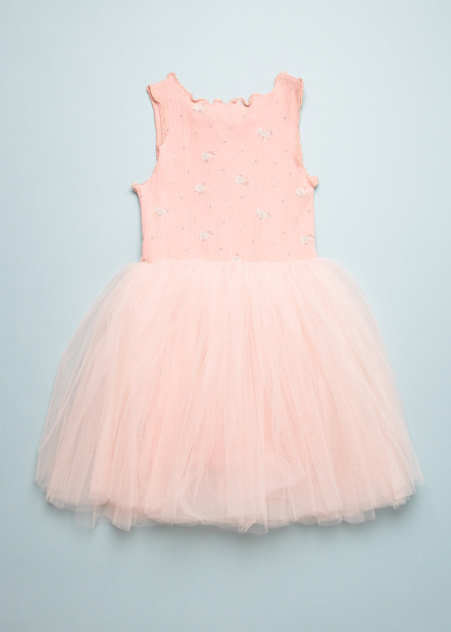 VINTAGE FLOWER TUTU DRESS - PINK