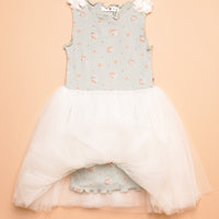 VINTAGE FLOWER TUTU DRESS - MINT