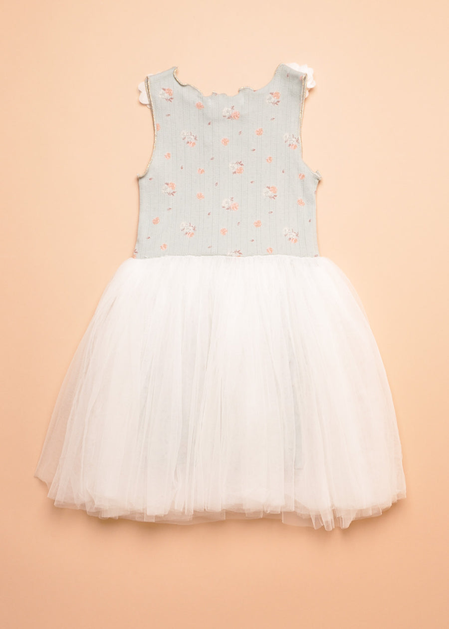 VINTAGE FLOWER TUTU DRESS - MINT