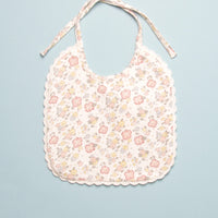 WOVEN TIE BIB - IVORY BLOOM