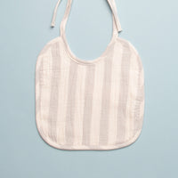 WOVEN TIE BIB - SKY STRIPE