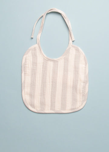 WOVEN TIE BIB - SKY STRIPE