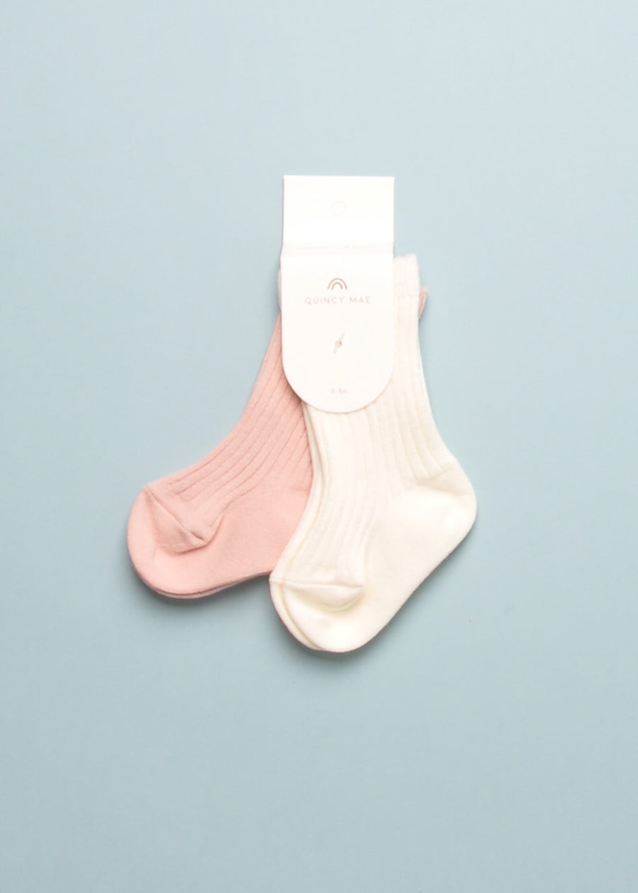 SOCK SET - 2 PACK - IVORY/BUBBLEGUM