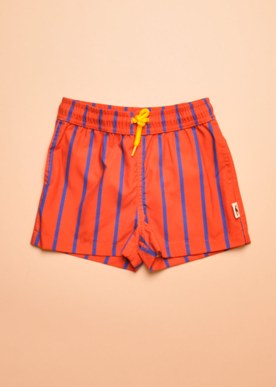 VERTICAL STRIPE SWIM SHORTS