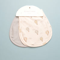 BURP CLOTH - 2 PACK - IVORY/SKY