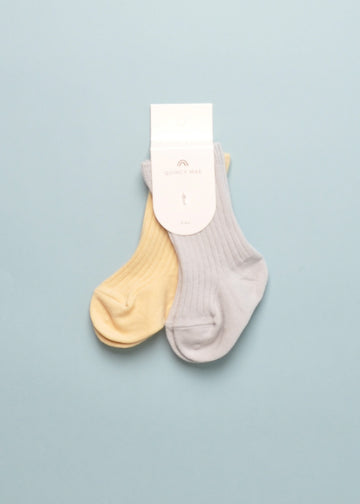 SOCK SET - 2 PACK - YELLOW/BLUE