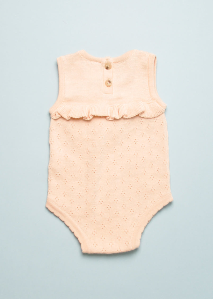 RUFFLE KNITTED ONESIE