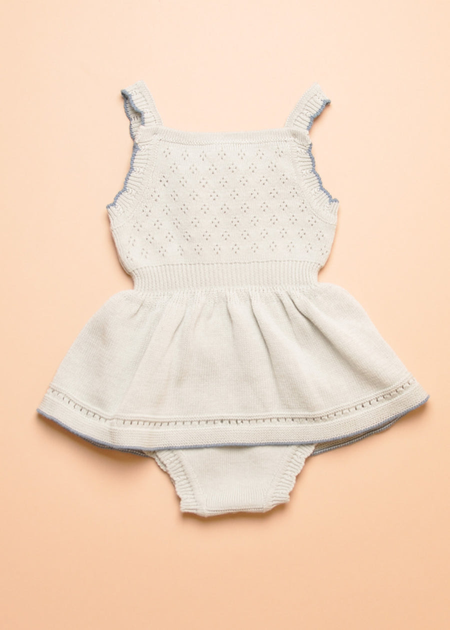 ANDREA KNIT SKIRTED ROMPER