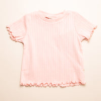 IRENE POINTELLE TEE - ROSE